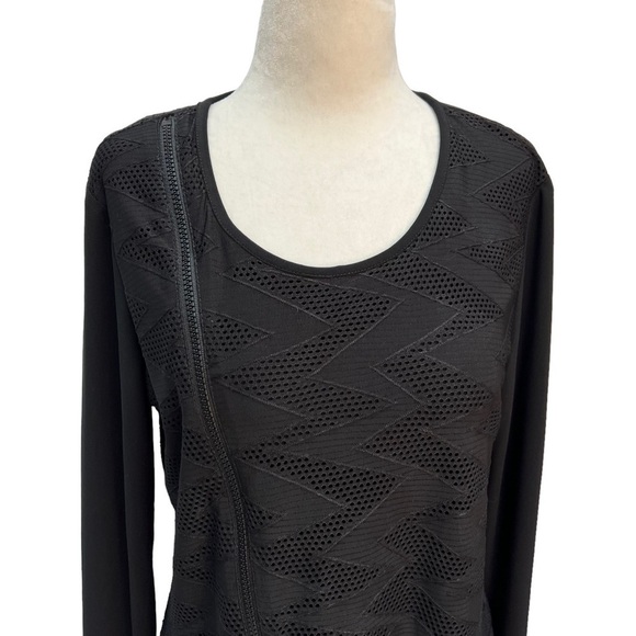 JOSEPH Ribkoff Black Long Sleeve Asymmetric Top Size 8 - Picture 3 of 10